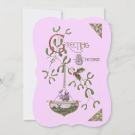 "Varmt välkommen" Vintage tom kort