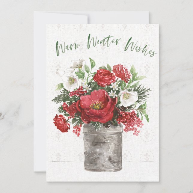 Varmt vinterönskan julkort (Framsida)