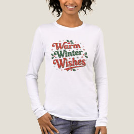 Varmt vinterönskemininimal chic Santa jul tee