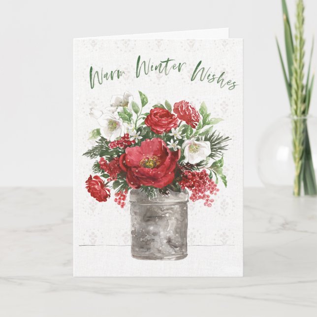 Varmt vinterönskningar helgkort (Framsida)