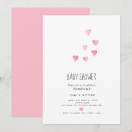  varmvattenfärgade rosor - enkel babydusch inbjudningar