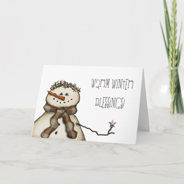 Varmvinter Blessings! Helgkort (Framsida)