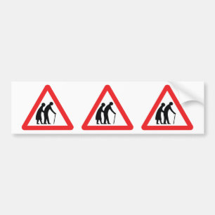 VARNA åldringfolk - UK trafikerar undertecknar Bildekal
