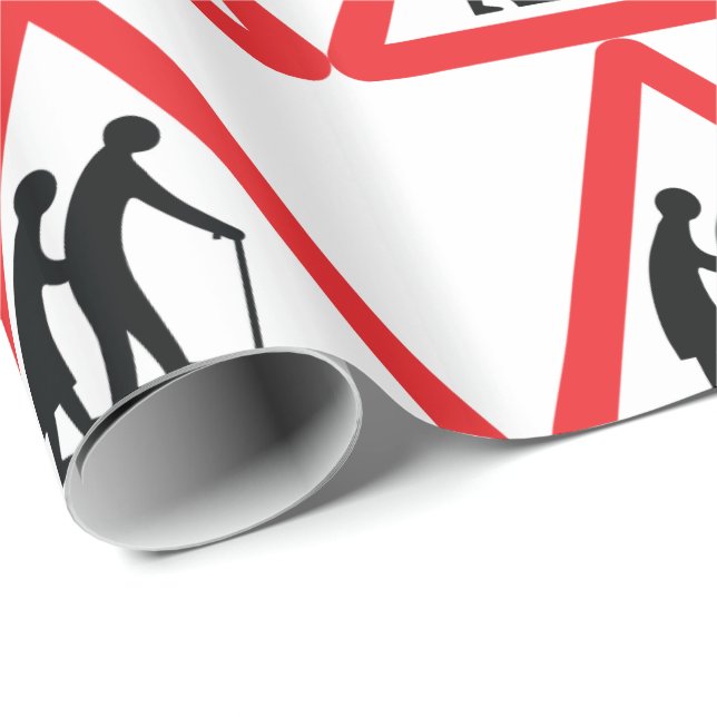 VARNA åldringfolk - UK trafikerar undertecknar Presentpapper (Rullad Hörn)