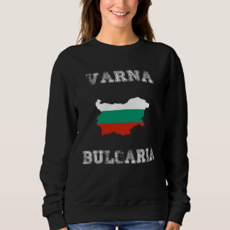 Varna Bulgaria Vintage Bulgaria Flag Map T Shirt