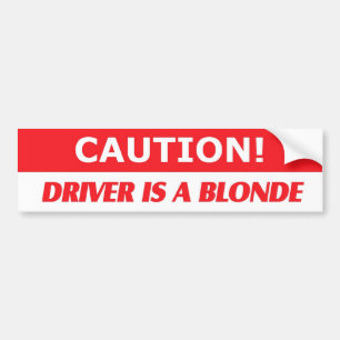 Varna chauffören är en blond bildekal