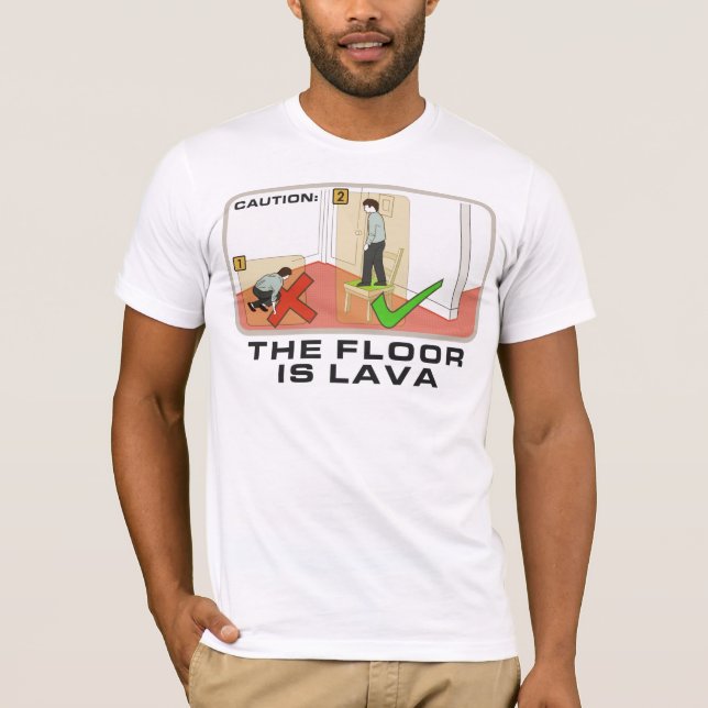 Varna: Golv är Lava T-shirt (Framsida)
