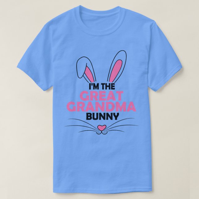 Varna jag är Underbara farmor Bunny Graphic Cute E T Shirt (Design framsida)