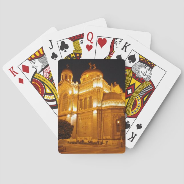 Varna katedral på natten spel kort (Baksidan)
