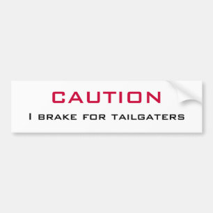 VARNA mig bromsar för Tailgaters Bildekal