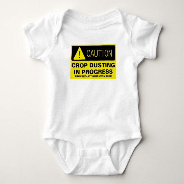 Varna! Pågående växtbesprutning - roligt spring T-shirt (Framsida)
