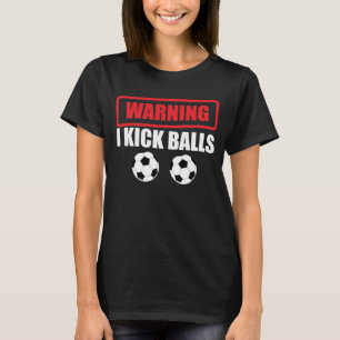 Varna sparkar jag för fotbollidrottsmannen för tee shirt