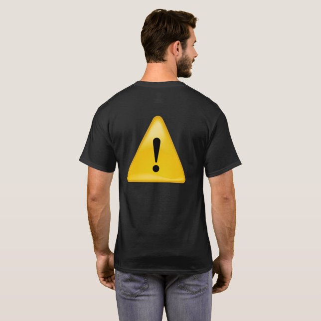 Varna symbolet för motorcykelsäkerhet t shirt (Hel baksida)