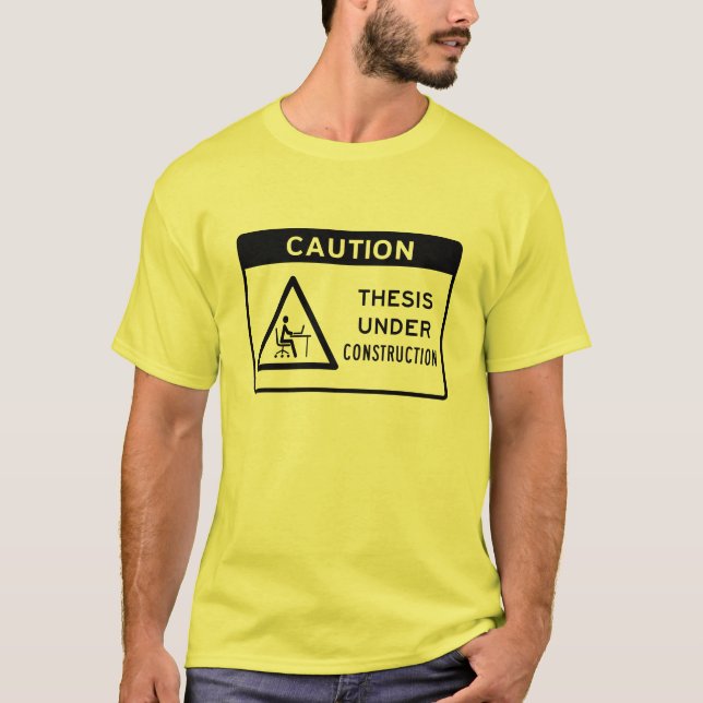 Varna: Te under konstruktion (svart text) Tee Shirt (Framsida)