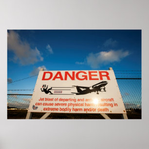Varna underteckna nära flygplats för St. Maarten, Poster
