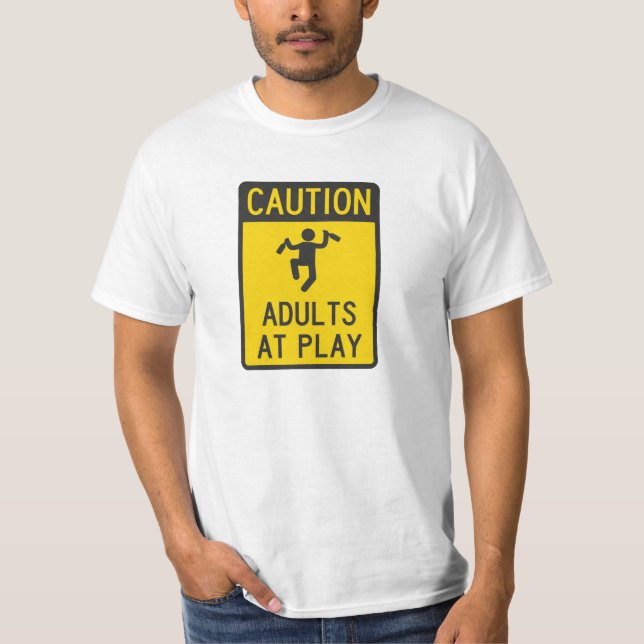 Varna vuxen på lek t shirt (Framsida)
