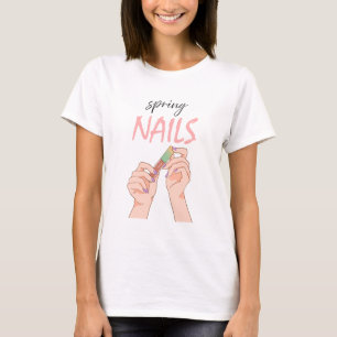 Vårnaglar – Glansig stil T Shirt