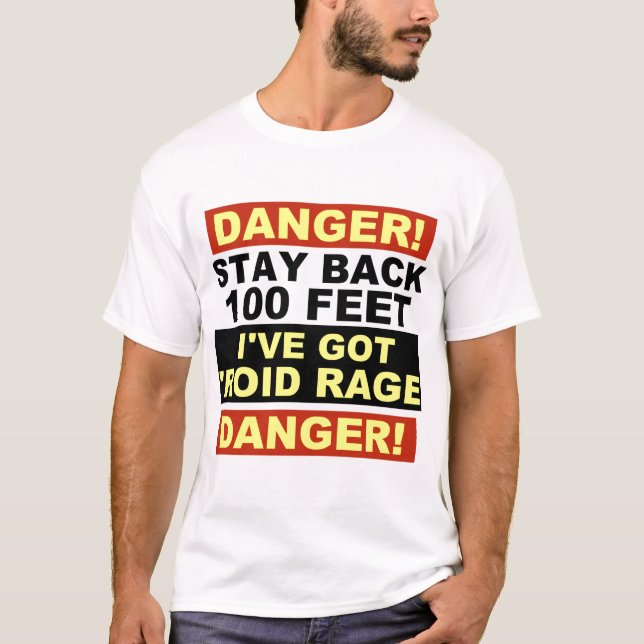 Varnande Roid spänner T-shirt (Framsida)