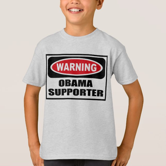 Varnande T-tröja för OBAMA SUPPORTERbarn T-shirt (Framsida)