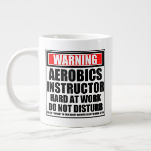 Varning Aerobics Instructor hard in Work Jumbo Mugg