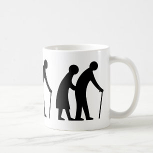 VARNING Äldre Personer - UK Trafikskylt Kaffemugg