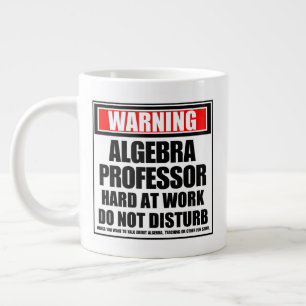 Varning Algebra Professor Hårt Arbetande Jumbo Mugg