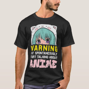 Varning Anime Aesthetic Goth Cute Japansk Manga O T Shirt