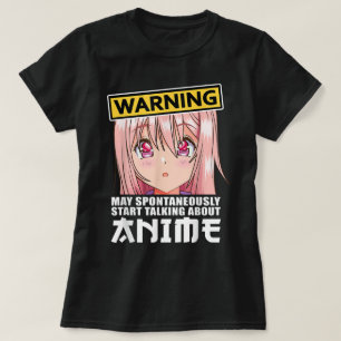Varning Anime Älskare Rolig Design T Shirt