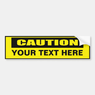 Varning Anpassningsbar Bumper Sticker Bildekal