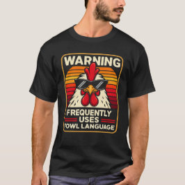 Varning: Använder ofta ful språk – Roligt Chic T Shirt