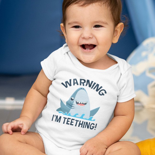 Varning att jag är teething t shirt (Skapare uppladdad)