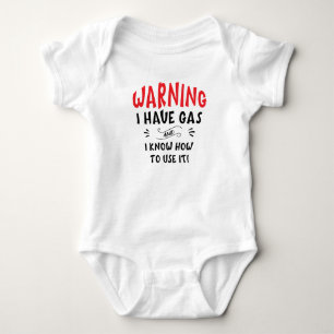Varning att jag har gas.. Funny Baby T Shirt