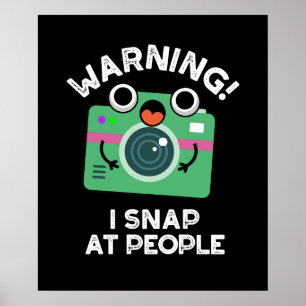 Varning att jag skakar på People Funny Camera Pun Poster