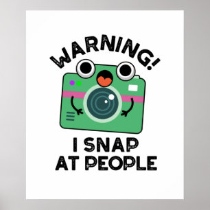 Varning att jag skakar på People Funny Camera Pun Poster