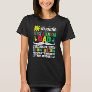 Varning Autism Pappa Autistic Awareness pappa Supp T Shirt