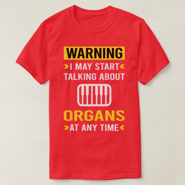 Varning av organorganismer t shirt (Design framsida)