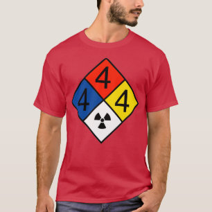 varning av radioaktivt NFPA-diamant T Shirt