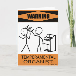 Varning av TemperPrincip-organism Kort
