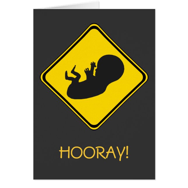 Varning: Baby Ahead! Hälsningskort (Framsidan)