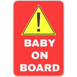 Varning Baby ombord på bilen Klistermärken