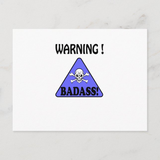 Varning!Badass Vykort (Framsida)