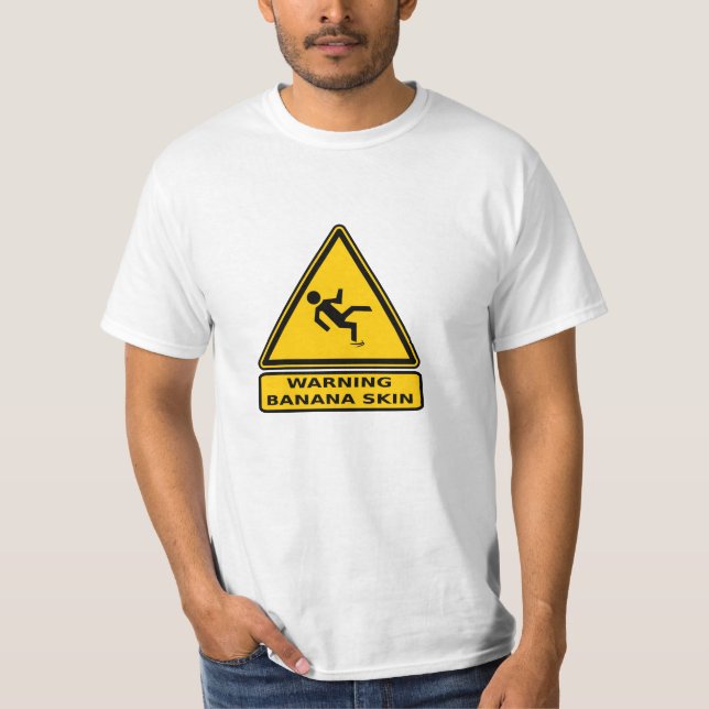 Varning: Banana Skin T-shirt (Framsida)