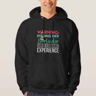Varning Bartender Nykter Sarkastisk Alkoholblandar Hoodie