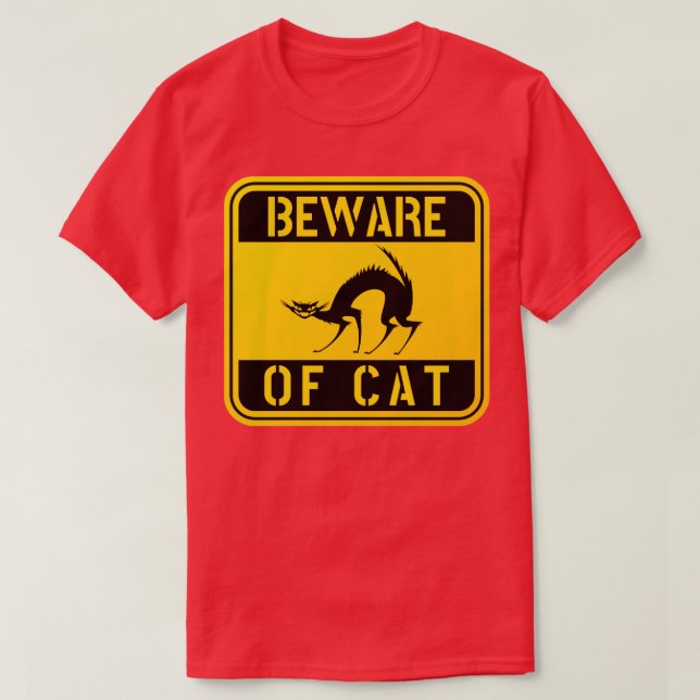 VARNING BEKRÄFTELSE AV Katt, lustig husdjursägare  T Shirt (Design framsida)