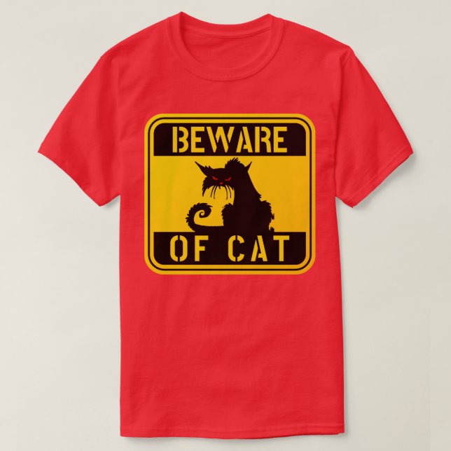 VARNING BEKRÄFTELSE AV Katt, lustig husdjursägare  T Shirt (Design framsida)