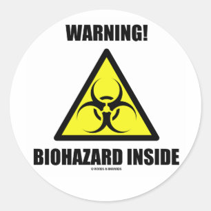 Varning! Biohazardinsida (biohazarden undertecknar Runt Klistermärke