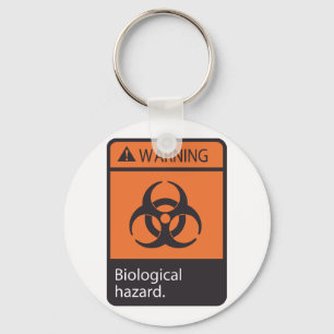 Varning Biologisk fara skylt Biohazard Symbol Nyckelring