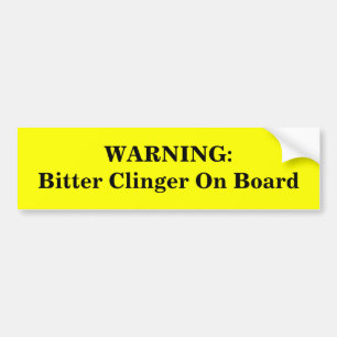 VARNING: Bittra Clinger ombord Bildekal