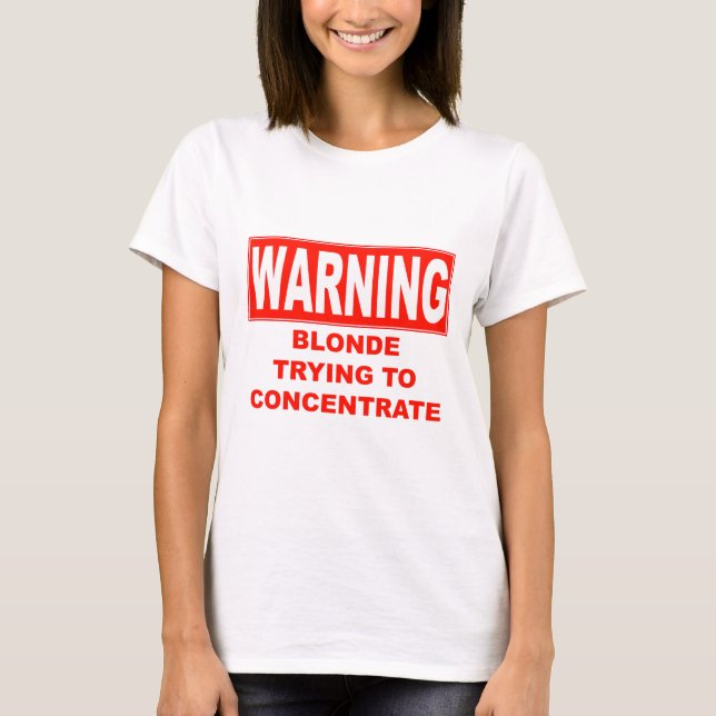varning-blondin t-shirt (Framsida)