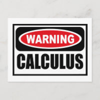 Varning CALCULUS-vykort